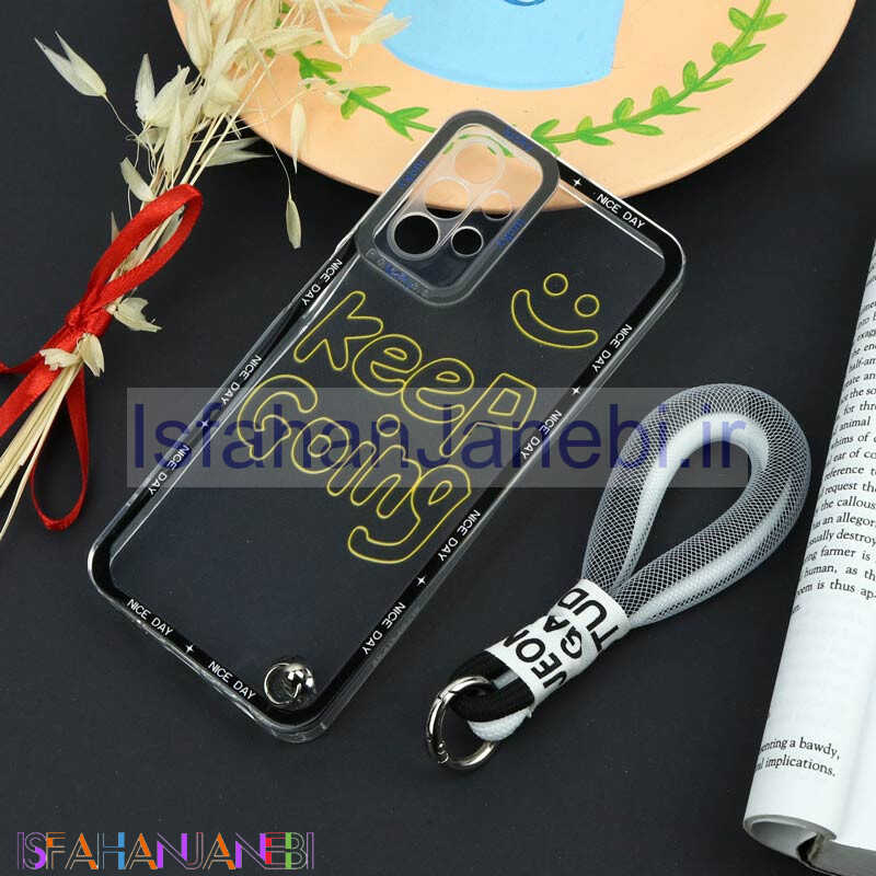 اصفهان جانبی-قاب طرحدار Keep Going محافظ لنزدار + بند آویز لنیارد Samsung Galaxy A13 4G