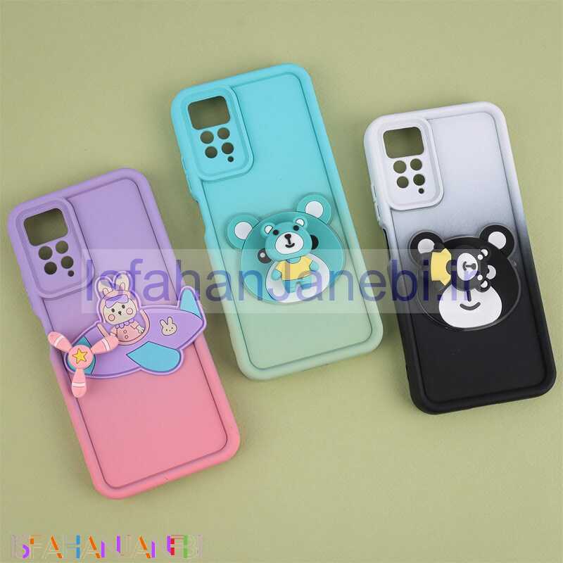 اصفهان جانبی-قاب سیلیکونی شیائومی Redmi Note 12 Pro 4G اسپینردار محافظ لنزدار دورنگ