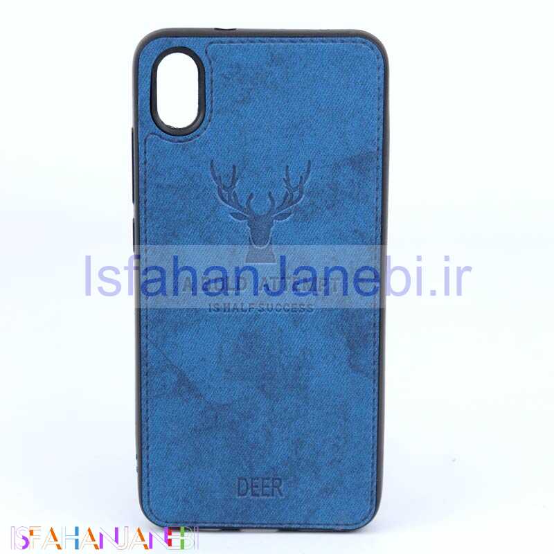 اصفهان جانبی-قاب چرمی طرح گوزن Xiaomi Redmi 7A آبی