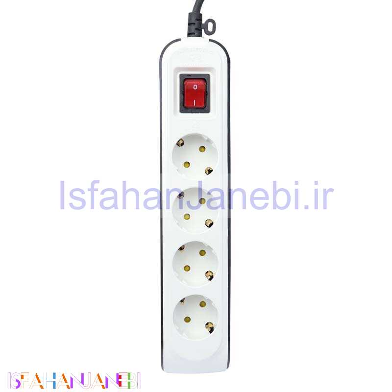 اصفهان جانبی-چند راهی 4 خانه ارت دار پارت الکتریک با کابل 3 متری PE8758