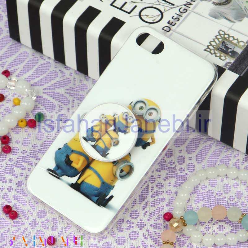 اصفهان جانبی-قاب سوپر IMD دور شفاف پاپ سوکت دار iPhone 7/8 مینیون