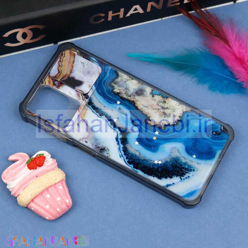 اصفهان جانبی-قاب طرحدار محافظ لنزدار کشویی ایربگ دار Samsung Galaxy A12