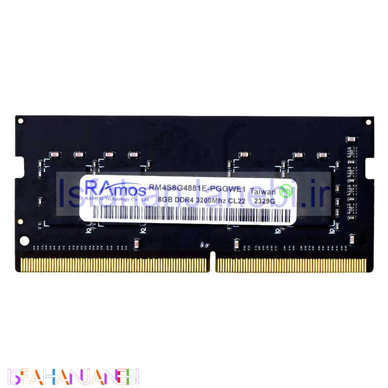 اصفهان جانبی-رم لپ تاپ Ramos RM4S8G4881E-PGGWE1 DDR4 8GB 3200MHz CL22 استوک