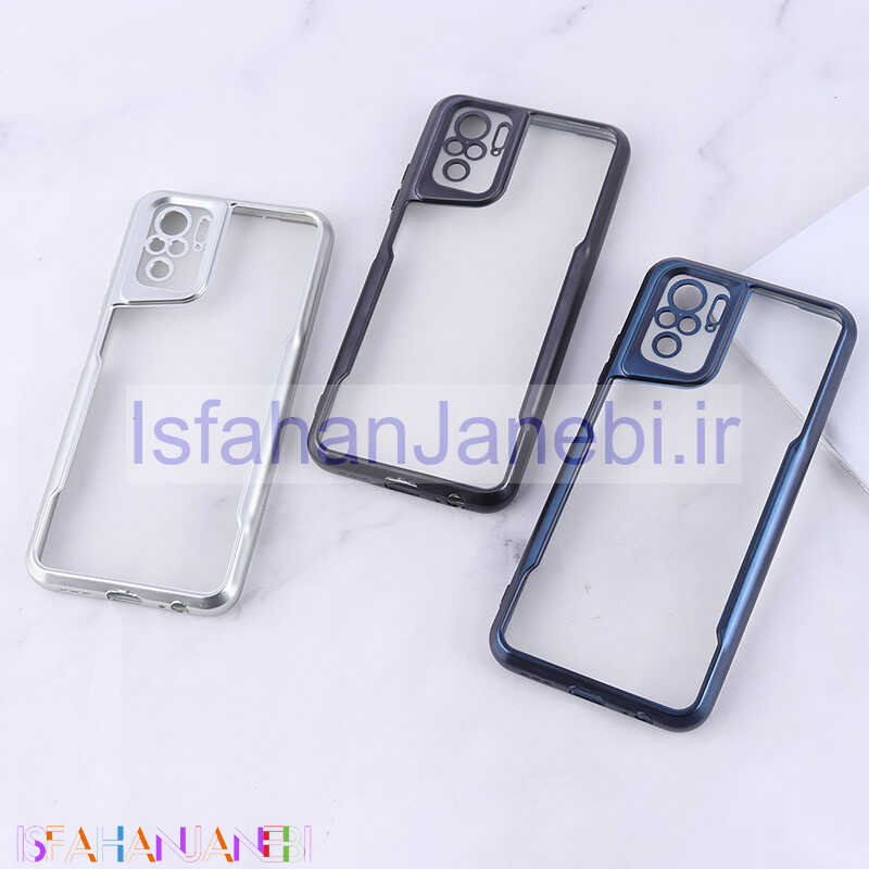 اصفهان جانبی-قاب ژله ای شفاف شیائومی Redmi Note 10 4G / 10s طرح تیتانیوم محافظ لنزدار