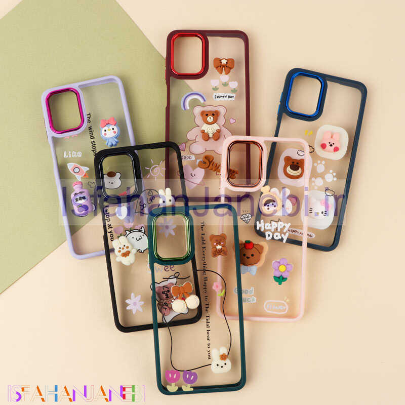 اصفهان جانبی-قاب شفاف متال ایرون عروسکی برجسته Samsung Galaxy A12 / M12