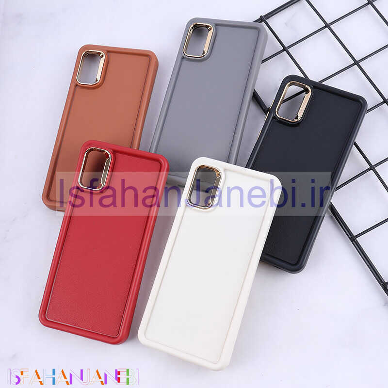 اصفهان جانبی-قاب سولید چرمی سامسونگ Galaxy A02 / M02 دور محافظ متال