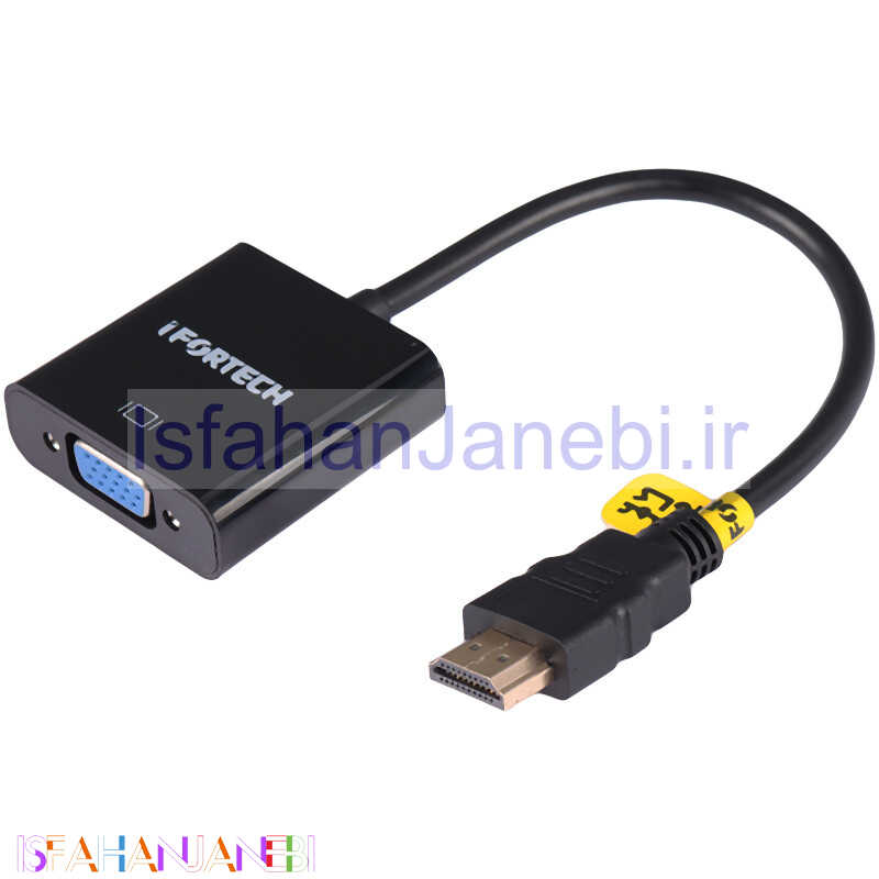 اصفهان جانبی-تبدیل Ifortech HDMI To VGA + کابل صدا و کابل Micro USB