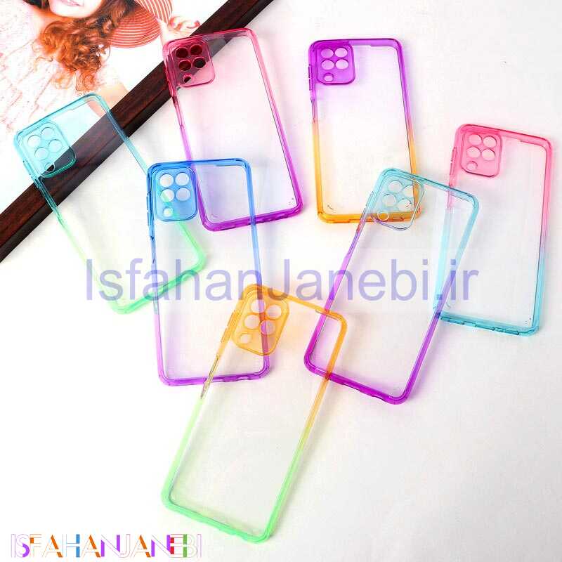 اصفهان جانبی-قاب ضد ضربه دور رنگی محافظ لنزدار Samsung Galaxy A22 4G
