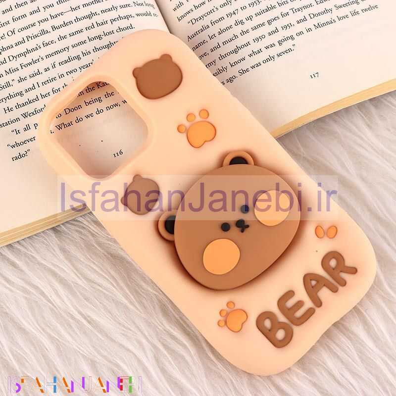 اصفهان جانبی-قاب سیلیکونی Vip Max آیفون iPhone 14 Pro Max / 15 Pro Max پاپ سوکت دار طرح Bear