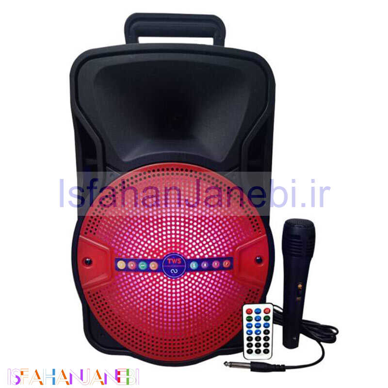 اصفهان جانبی-اسپیکر چمدانی بلوتوثی رم و فلش خور ALP-801 + میکروفون و ریموت کنترل