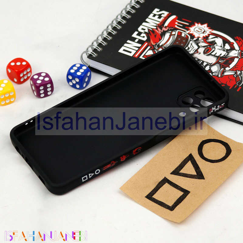 اصفهان جانبی-قاب سیلیکونی محافظ لنزدار طرح اسکویید گیم Samsung Galaxy A12 کد 10