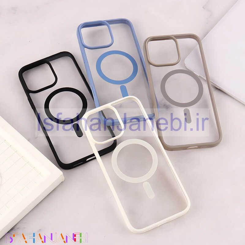 اصفهان جانبی-قاب PC مگ سیف آیفون iPhone 16 Pro Max دور رنگی