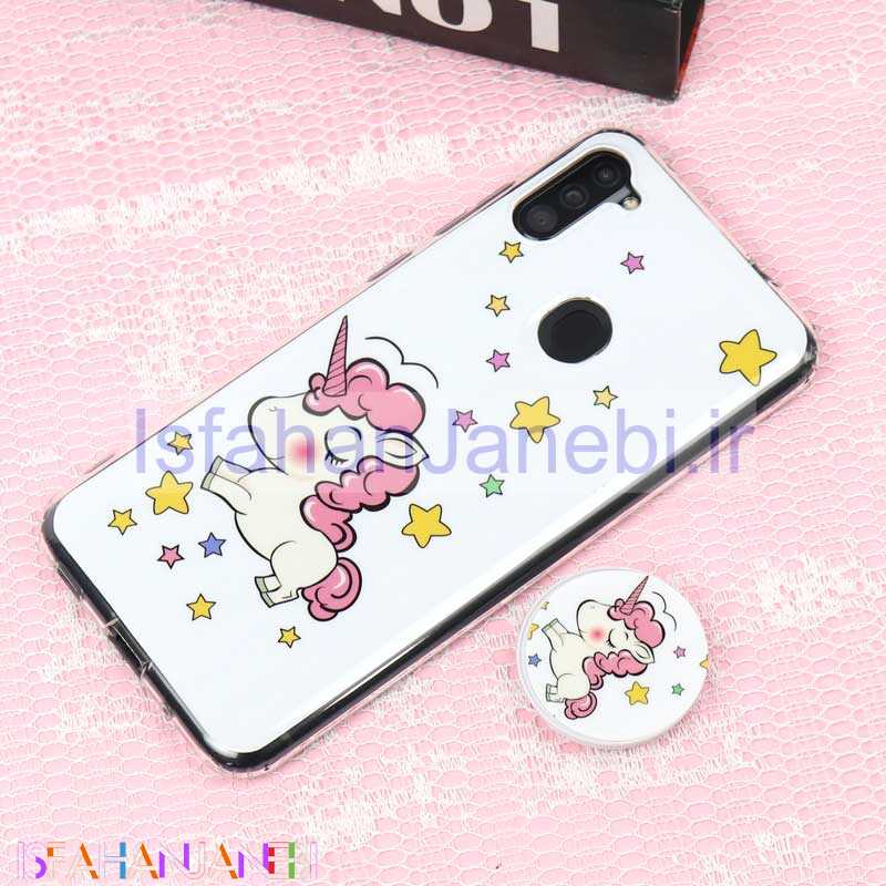 اصفهان جانبی-قاب سوپر IMD دور شفاف پاپ سوکت دار Samsung A11 یونیکورن