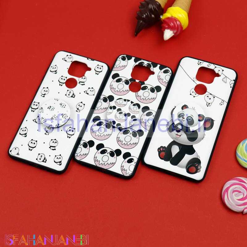 اصفهان جانبی-قاب فانتزی برجسته + پاپ سوکت طرح پاندا شیائومی Redmi Note 9 سری D