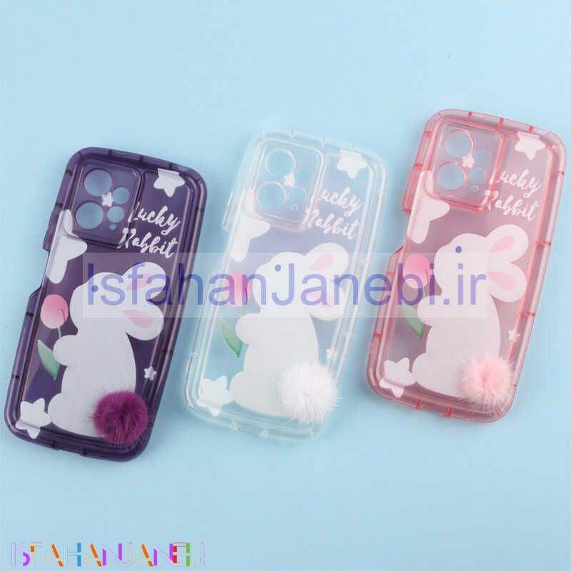 اصفهان جانبی-قاب متال ژله ای Lucky Rabbit محافظ لنزدار Xiaomi Redmi Note 12 4G