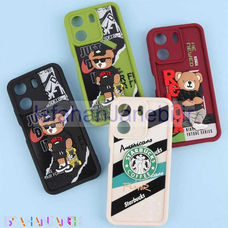 اصفهان جانبی-قاب سولید شیائومی Redmi 13C / Poco C65 برجسته محافظ لنزدار