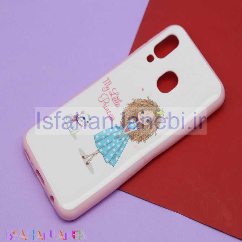اصفهان جانبی-قاب فانتزی برجسته صورتی طرح دختر سامسونگ A40