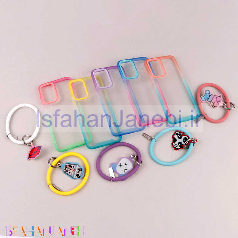 اصفهان جانبی-قاب PC شفاف دو رنگ + بند آویز Samsung Galaxy A23