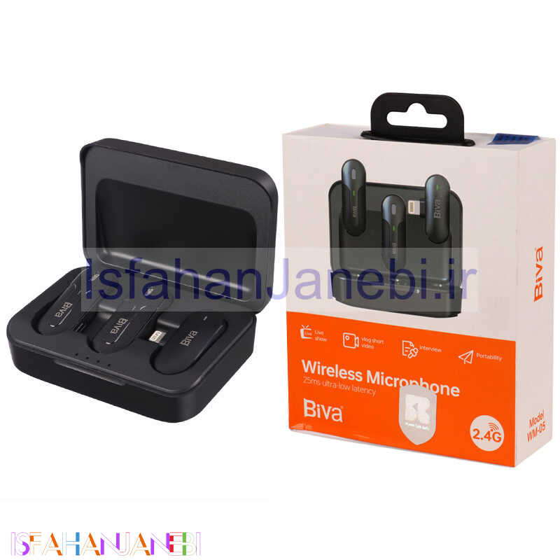 اصفهان جانبی-میکروفون یقه‌ ای بی سیم بیوا Biva WM-05 Lightning