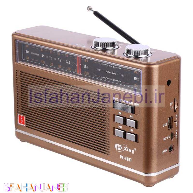 اصفهان جانبی-رادیو اسپیکر بلوتوثی رم و فلش خور Puxing PX-91BT