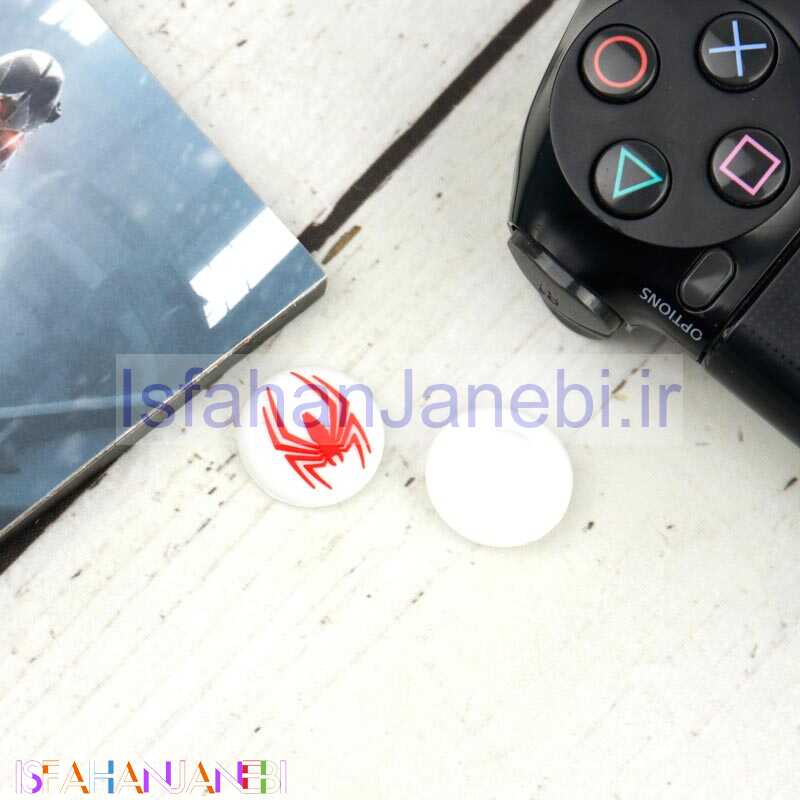 اصفهان جانبی-روکش آنالوگ دسته بازی Play Station/XBOX طرح Spider Man سفید