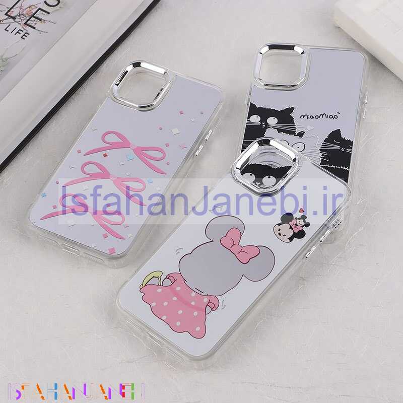 اصفهان جانبی-قاب آینه ای آیفون iPhone 11 طرح دار دور محافظ متال