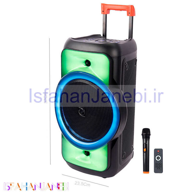 اصفهان جانبی-اسپیکر چمدانی بلوتوثی رم و فلش خور XP-Product XP-M1217A + میکروفون و ریموت کنترل