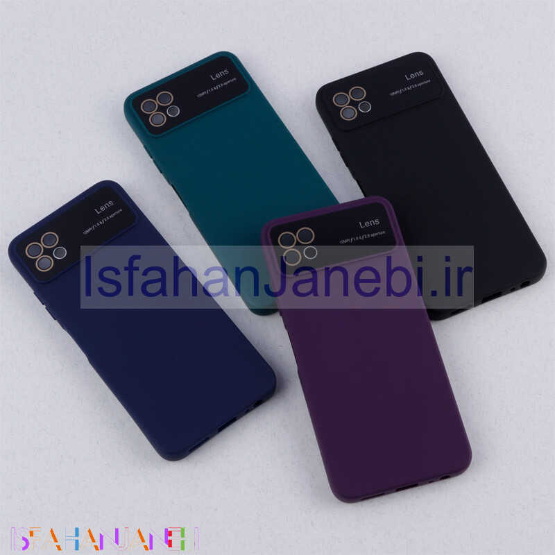 اصفهان جانبی-قاب سیلیکونی Lens Aperture محافظ لنزدار Samsung Galaxy A22 5G