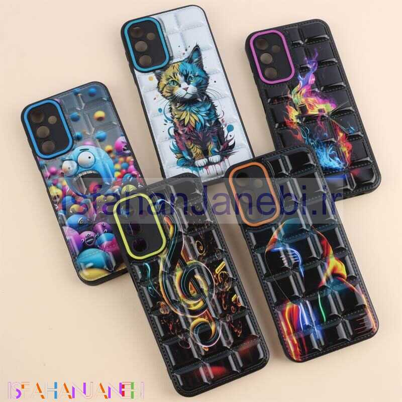 اصفهان جانبی-قاب پافر مربعی محافظ لنزدار سامسونگ Galaxy A14 4G / A14 5G