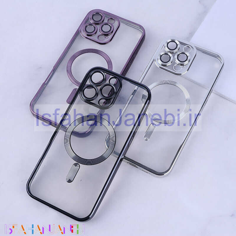 اصفهان جانبی-قاب ژله ای مگ سیف Q Series آیفون iPhone 16 Pro Max محافظ لنزدار