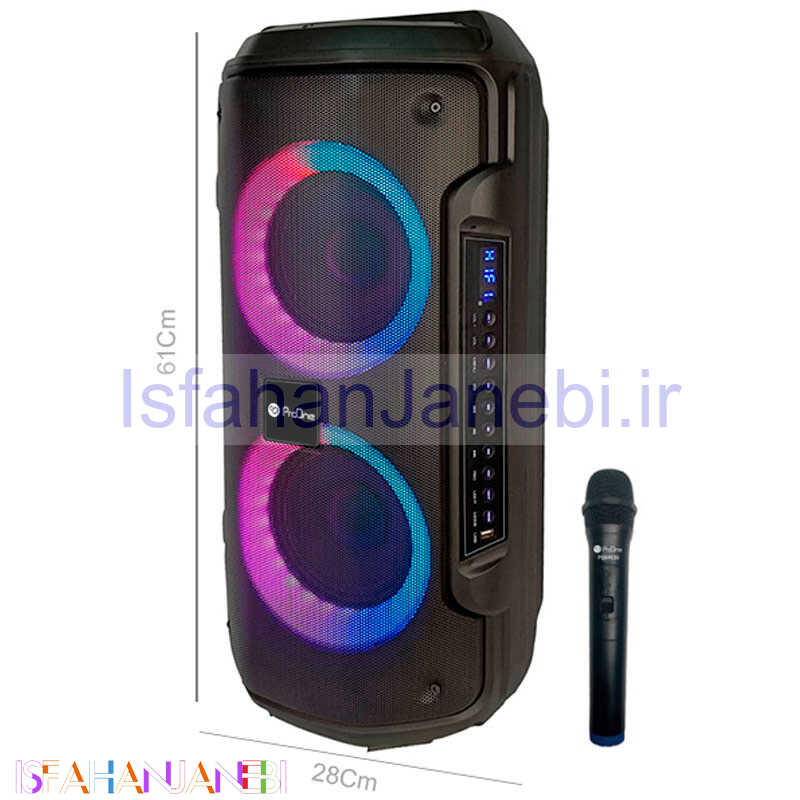 اصفهان جانبی-اسپیکر بلوتوثی رم و فلش خور ProOne PSB4930 + میکروفون و ریموت کنترل