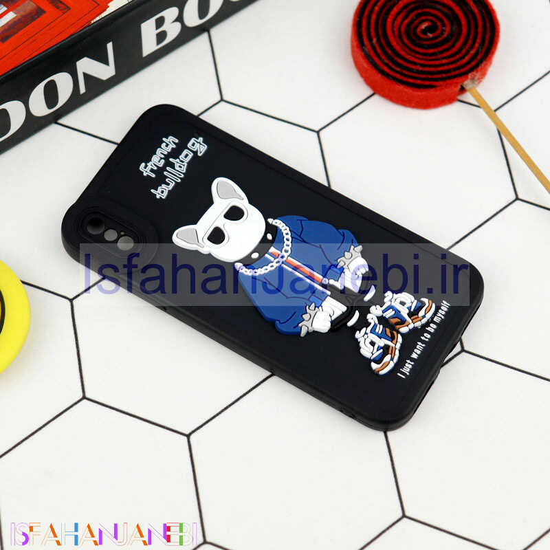 اصفهان جانبی-قاب سیلیکونی بولداگ محافظ لنزدار iPhone X/XS