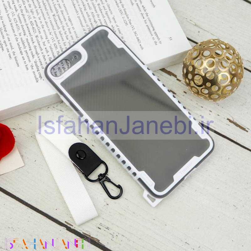 اصفهان جانبی-قاب PC Carbon محافظ لنز دار + بند آویز iPhone 7 Plus / 8 Plus