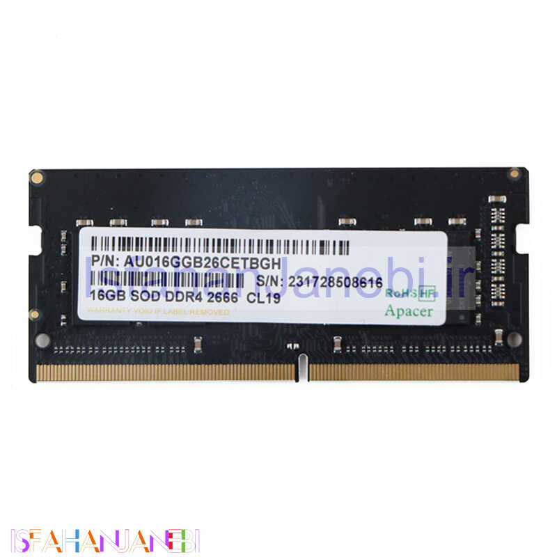 اصفهان جانبی-رم لپ تاپ اپیسر Apacer DDR4 16GB 2666MHz CL19