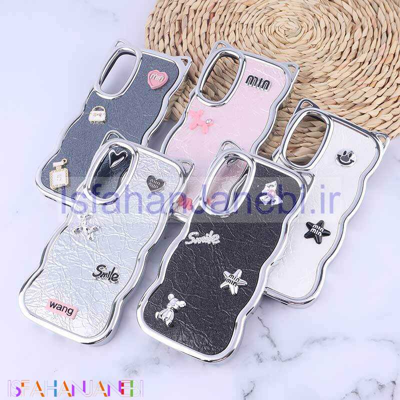 اصفهان جانبی-قاب چرمی موج دار سامسونگ Galaxy A05s برجسته گوش دار