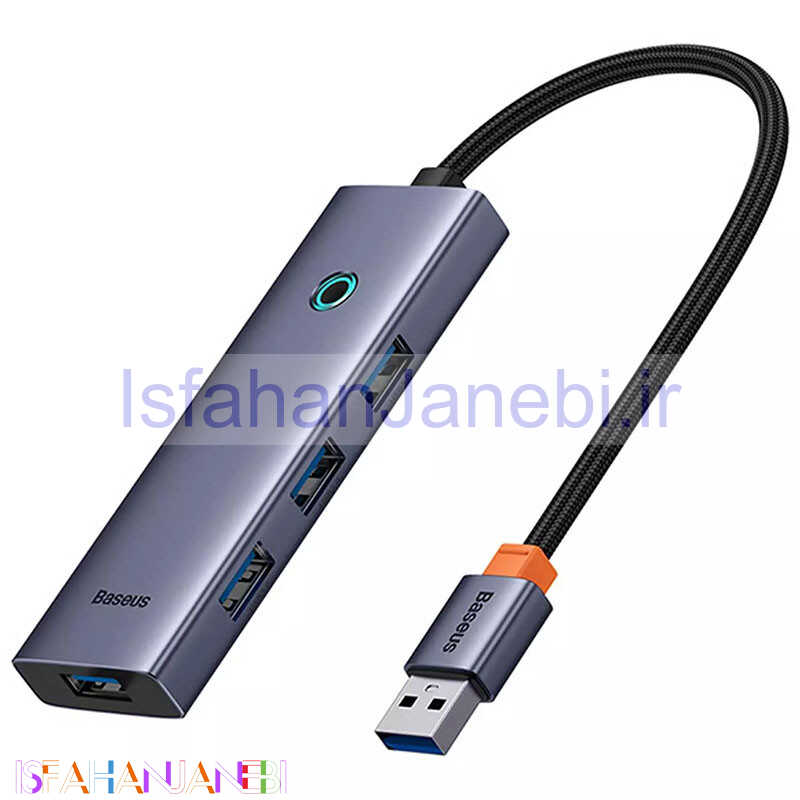 اصفهان جانبی-هاب 4 پورت USB 3.0 باسئوس 02-UltraJoy Series BS-OH108 B0005280A813