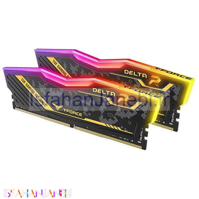 اصفهان جانبی-رم کامپیوتر TeamGroup T-Force TUF Delta RGB DDR4 32GB 3200MHz CL16 Dual
