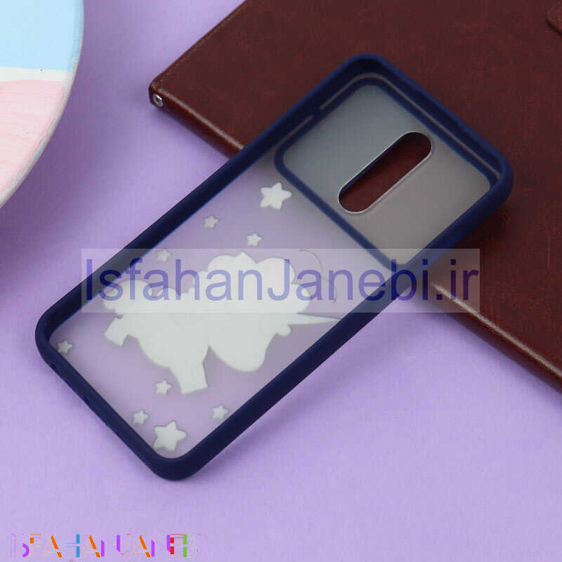 اصفهان جانبی-قاب محافظ لنز دار کشویی طرحدار سرمه ای Xiaomi Redmi 8/8A