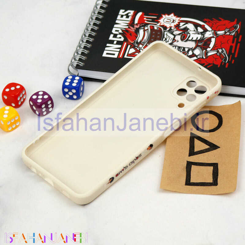 اصفهان جانبی-قاب سیلیکونی محافظ لنزدار طرح اسکویید گیم Samsung Galaxy A12 کد 11