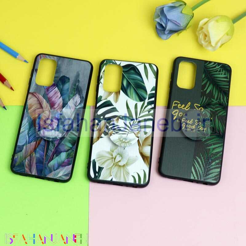 اصفهان جانبی-قاب فانتزی برجسته + پاپ سوکت طرح گل سامسونگ A32 سری D