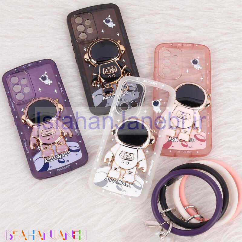 اصفهان جانبی-قاب استند آدمکی محافظ لنزدار + آویز دستی Samsung Galaxy A53 5G