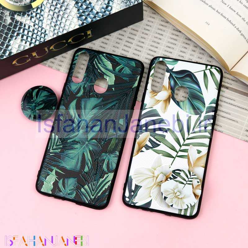 اصفهان جانبی-قاب فانتزی برجسته + پاپ سوکت طرح گل سامسونگ A20s سری F