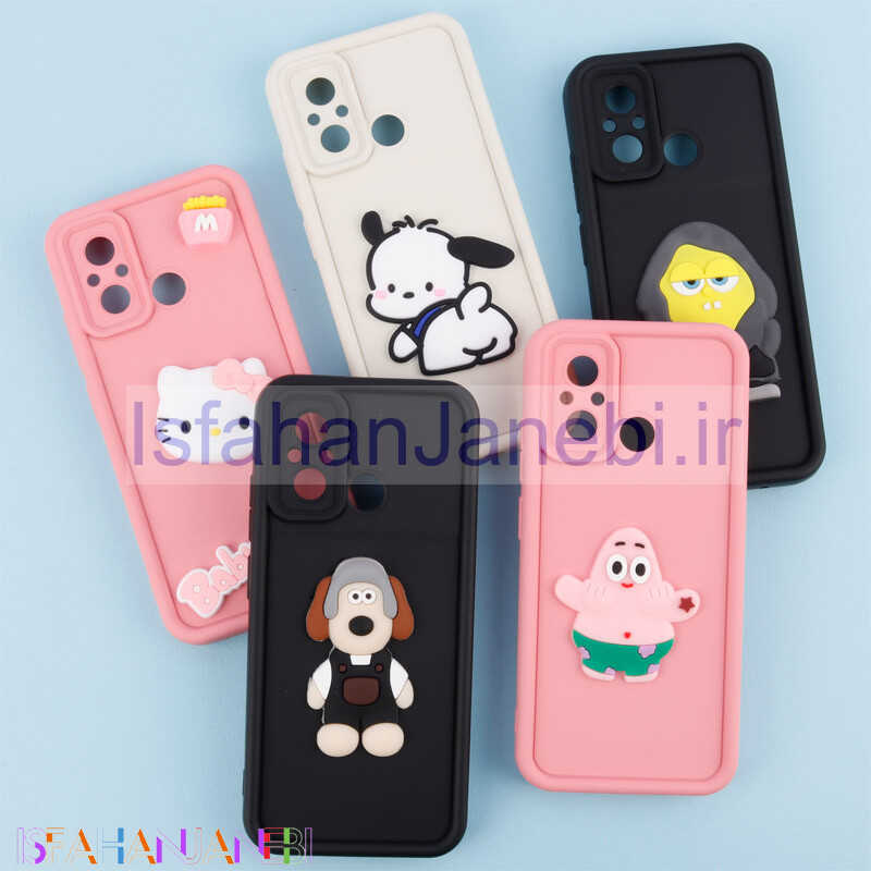 اصفهان جانبی-قاب سیلیکونی Fashion Case عروسک برجسته محافظ لنزدار Xiaomi Redmi 12C