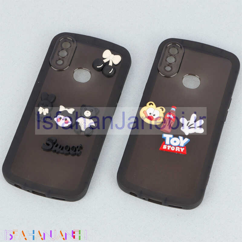 اصفهان جانبی-قاب متال ژله ای عروسک برجسته محافظ لنزدار Samsung Galaxy A10s