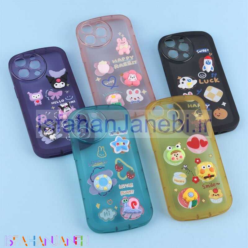 اصفهان جانبی-قاب Fashion Case آیفون iPhone 15 Pro Max عروسک برجسته محافظ لنزدار