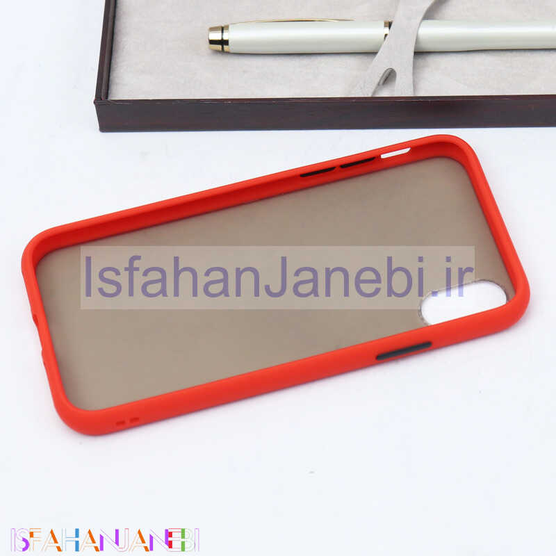 اصفهان جانبی-قاب PC مات iPhone X/XS قرمز