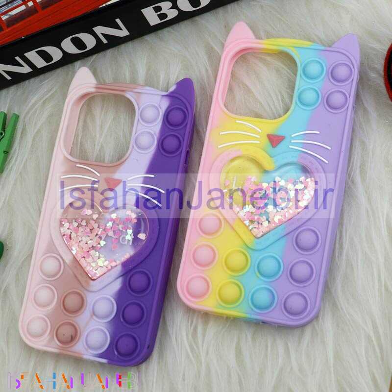 اصفهان جانبی-قاب اورجینال سیلیکونی آکواریومی Lucky Cat پاپیتی iPhone 13 Pro