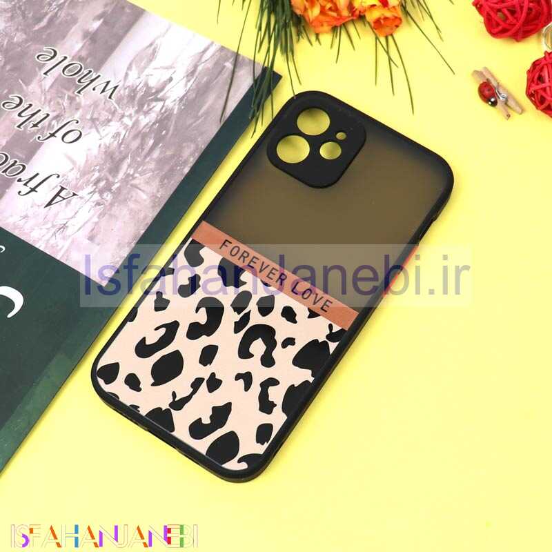 اصفهان جانبی-قاب PC مات محافظ لنزدار طرحدار پلنگی آیفون iPhone 12