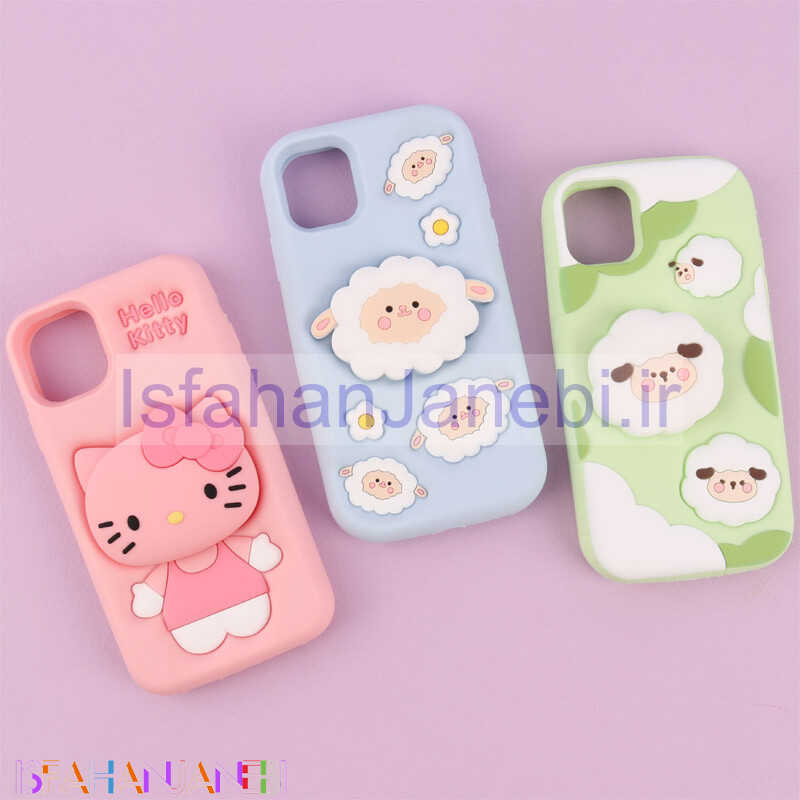 اصفهان جانبی-قاب سیلیکونی آیفون iPhone 11 پاپ سوکت دار فانتزی برجسته