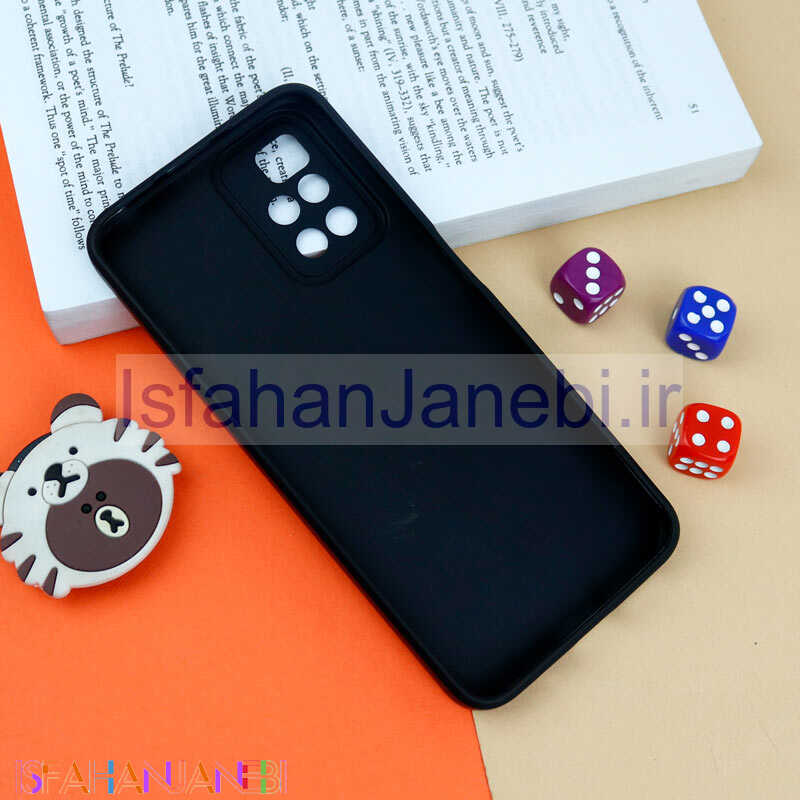 اصفهان جانبی-قاب سیلیکونی خرس TED محافظ لنزدار Xiaomi Redmi 10 مشکی